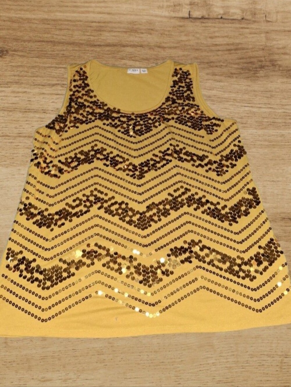 Cato Yellow Sequin Tank Top